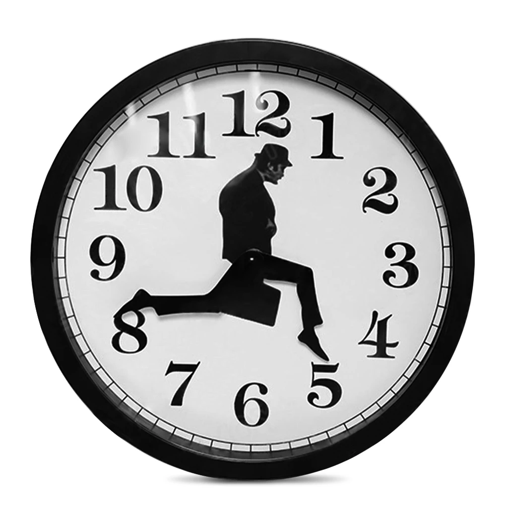 

Comedy Inspired Ministry Of Silly Walk Wall Clock Comedian Home Decor Novelty Wall Watch Funny Walking Silent Mute Clock