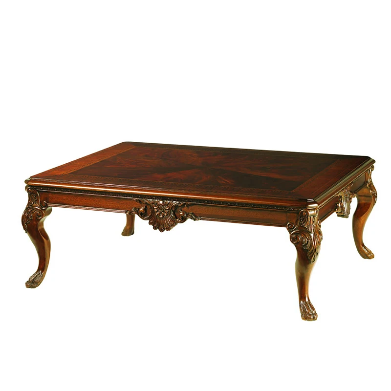 

American European mahogany branch coffee table villa mansion living room solid wood long coffee tea table