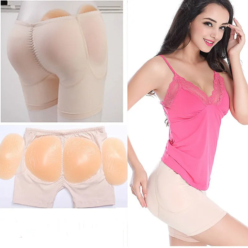 Женские трусики с 4 вставками сексуальные эффектом пуш-ап обширные ягодицы