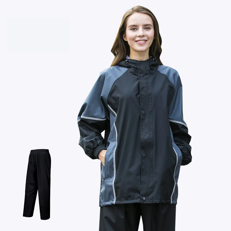 

Motorcycle Outdoor Raincoat Jacket Men Women Waterproof Tarp Rain Coat Pants Suit Reflective Riding Jas Hujan Home Parts AH50YY