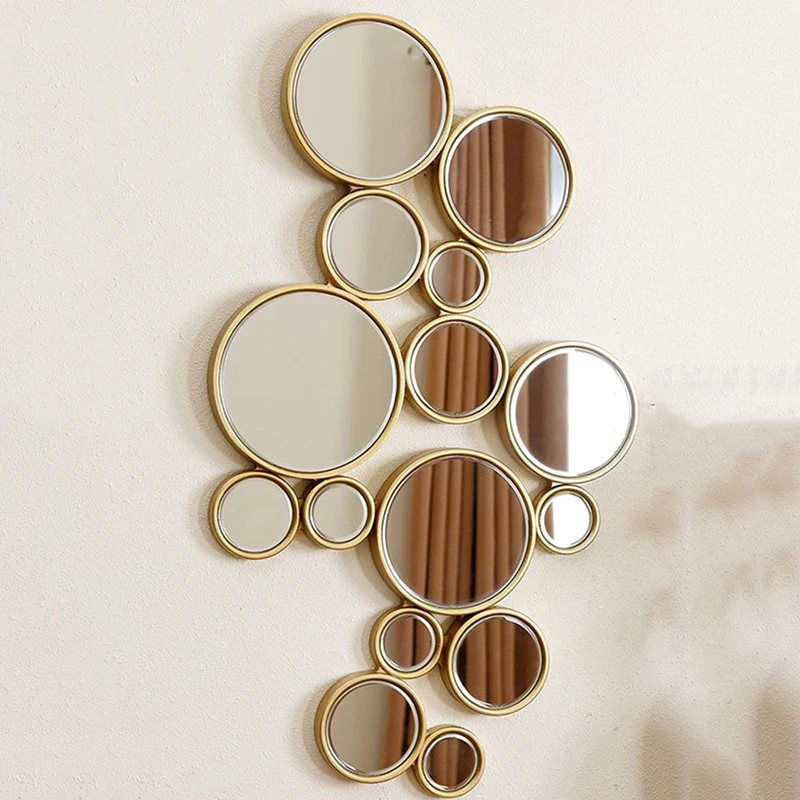 

Metal Frame Wall Mirror Bathroom Irregular Makeup Bedroom Display Dressing Mirror Nordic Drop Shipping Espejo Home Decoration