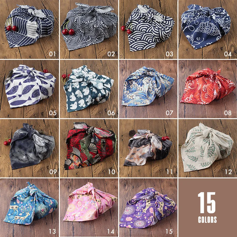 Тканевый носовой платок в японском стиле Furoshiki 100 * см хлопковое японское