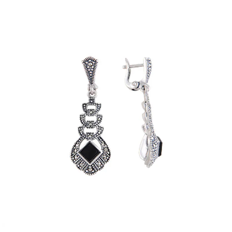 

Silver 925 Sterling Marcasite Earrings