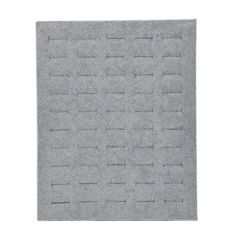 Top Grade Reinforce Black/Gray Velvet display Case Jewelry Ring Displays Stand Board Holder Storage Box Plate Organizer