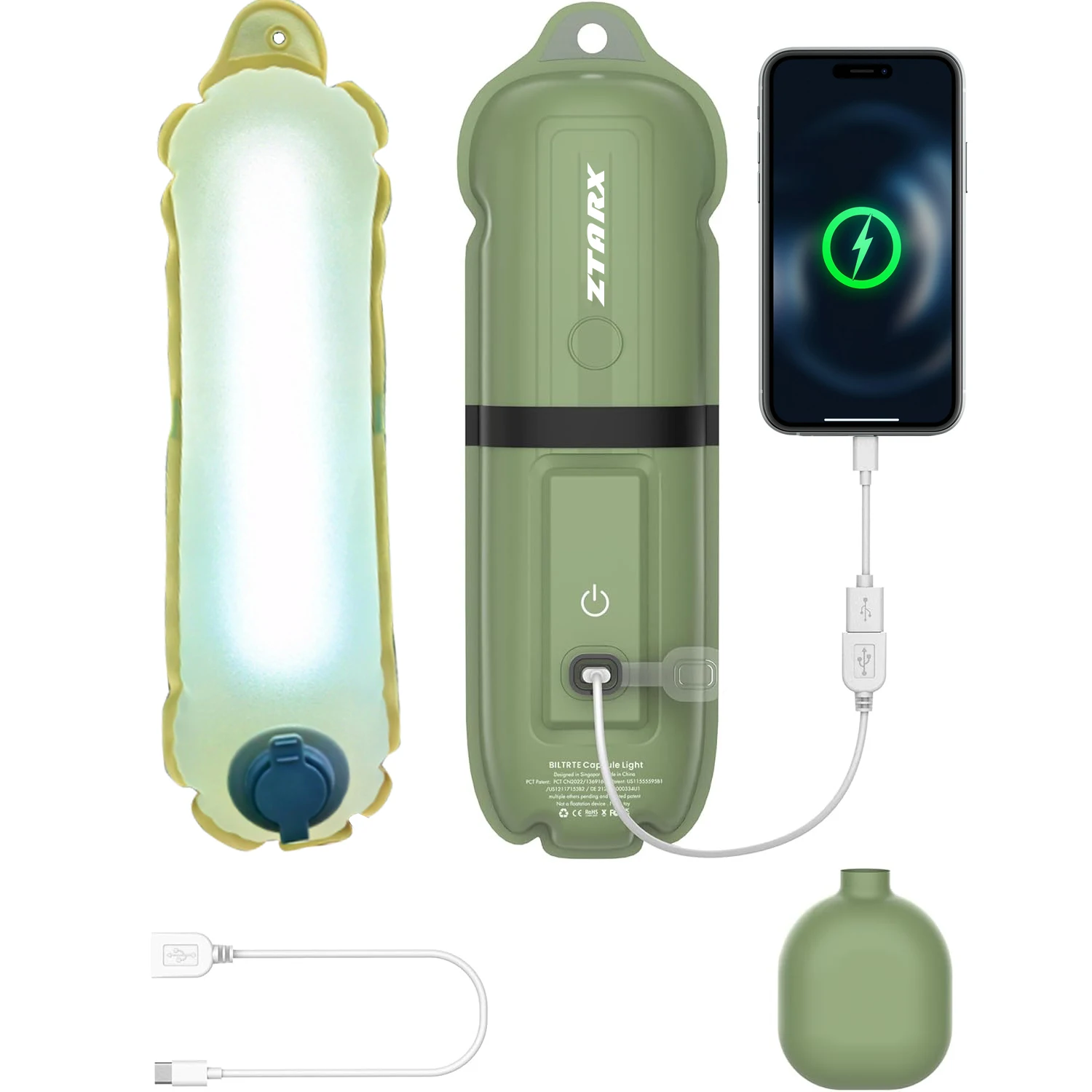 

Портативная аварийная светодиодная лампа CrownQu 2000 мАч