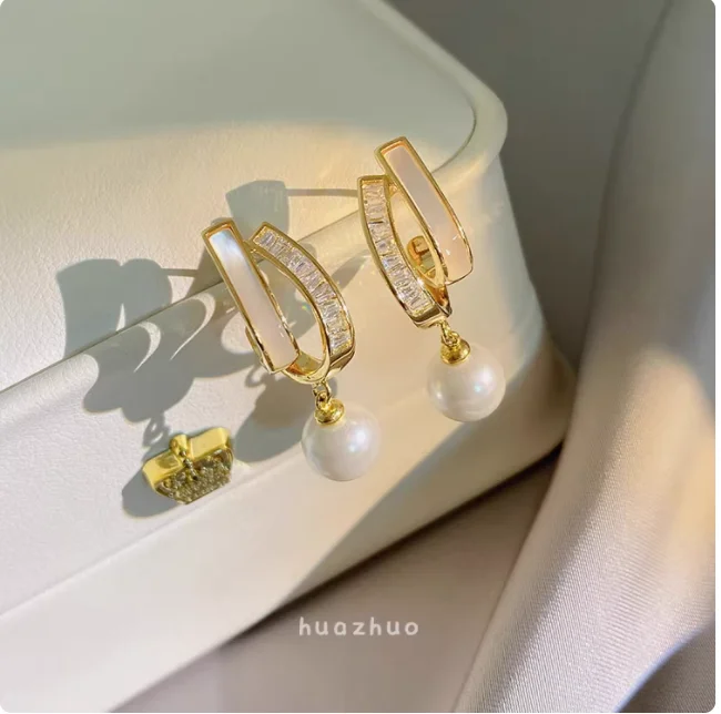 Женские серьги Yesy-Fairy Pearl украшения для ушей корейский влиятель элегантные