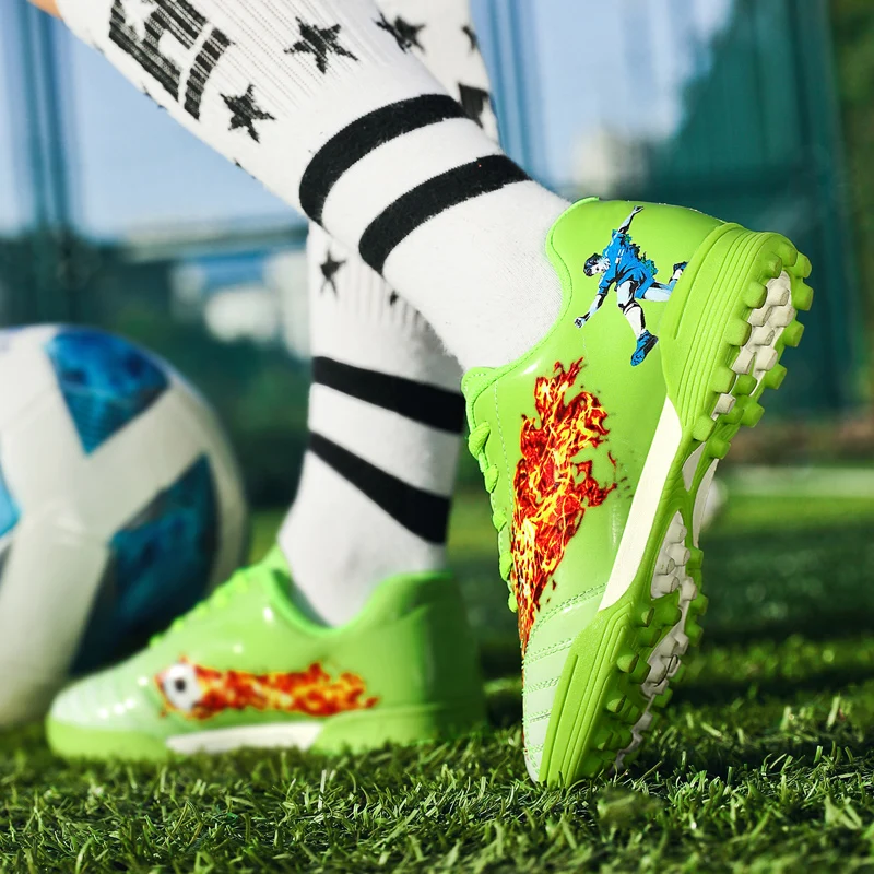 Children's Youth Professional Long Nail Soccer Shoes Adult Broken Nail Soccer Shoes Student Large Size Training Shoes 31-45#