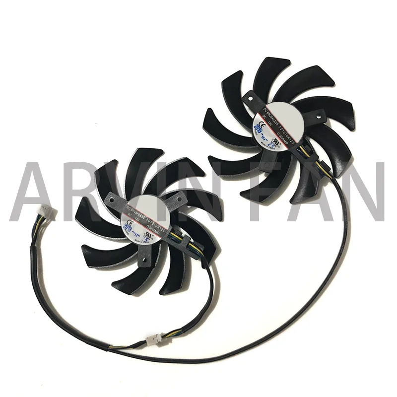 2 шт./комплект, фрезерный охладитель для графического процессора FD7010H12S, вентилятор для видеокарты, для GTX1070/1060/1070ti, для GTX 1080 1070 1060