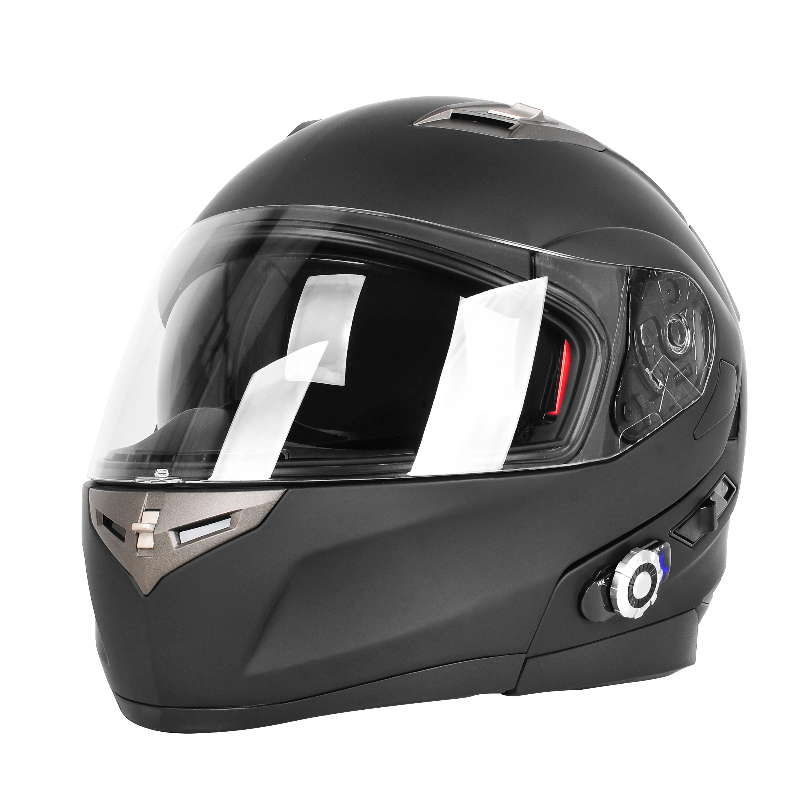 

DOT Motorcycle helmet Bluetooth BM2-S with Built in 2-3 Riders 500 M Intercom Headset Smart Helmet with FM Waterproof