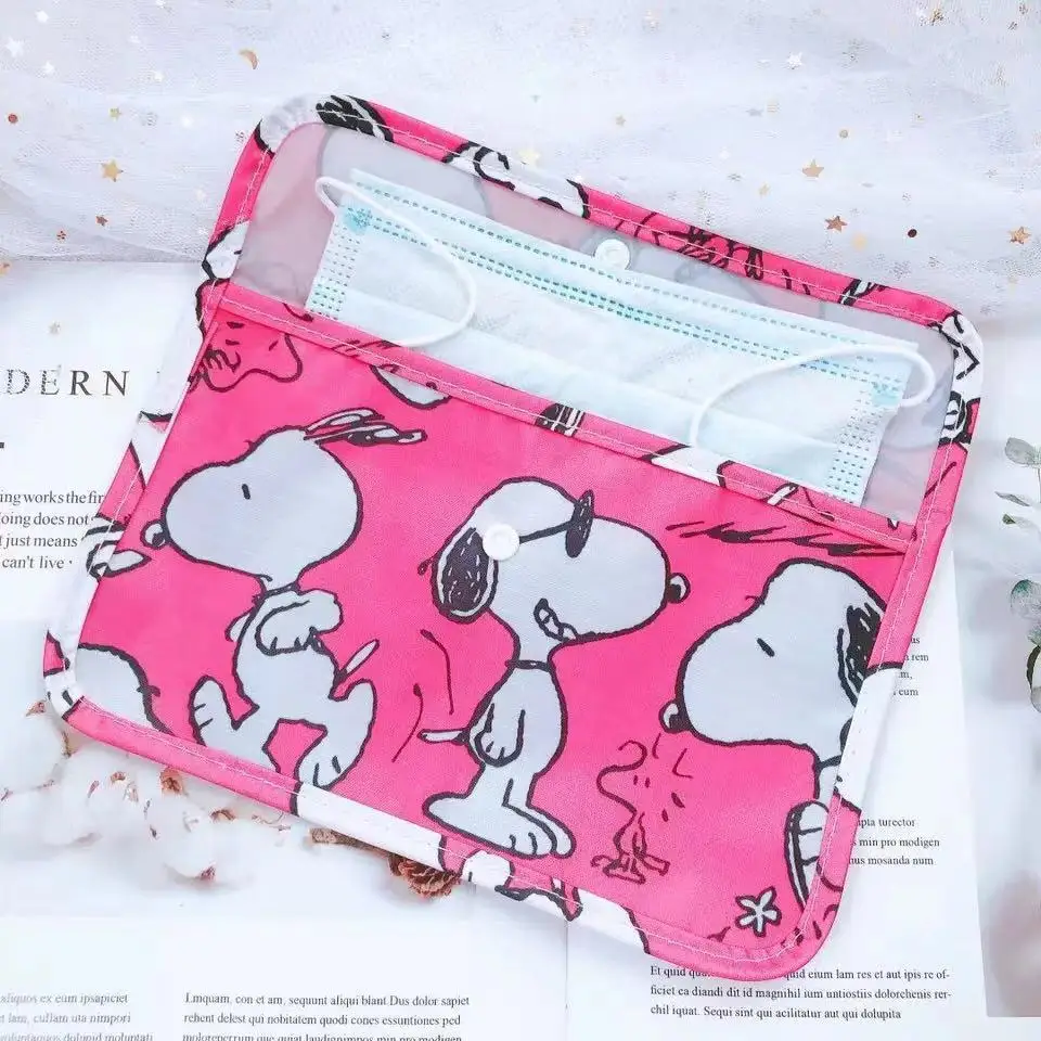 Snoopy мультяшная флип-сумка для маски хранения бумажника кошелек мелочи | Детская