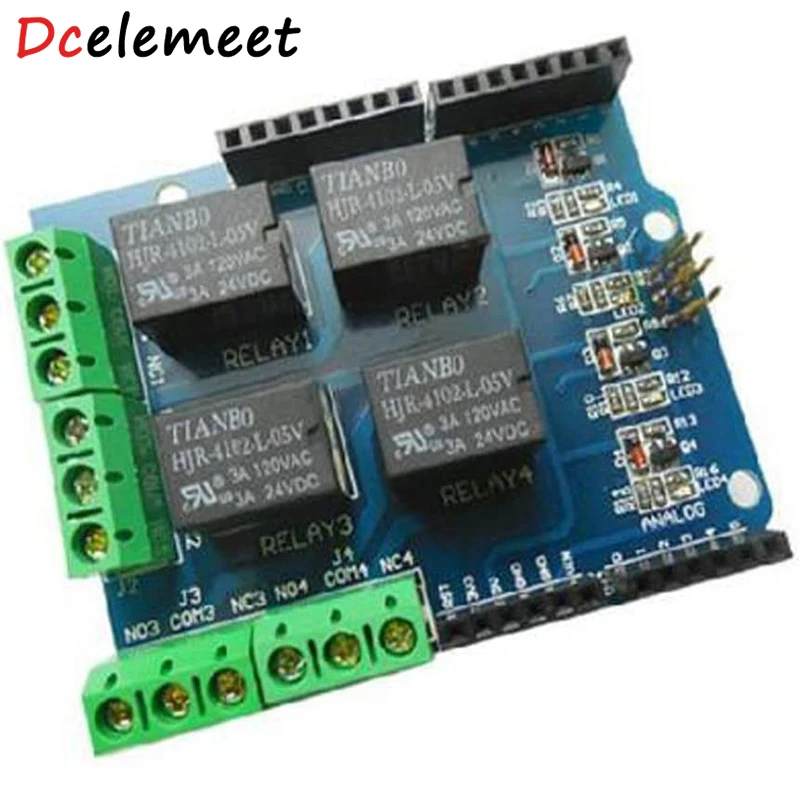 

4 channel 5v relay shield module, Four channel relay control board relay expansion board for arduino UNO R3 mega 2560
