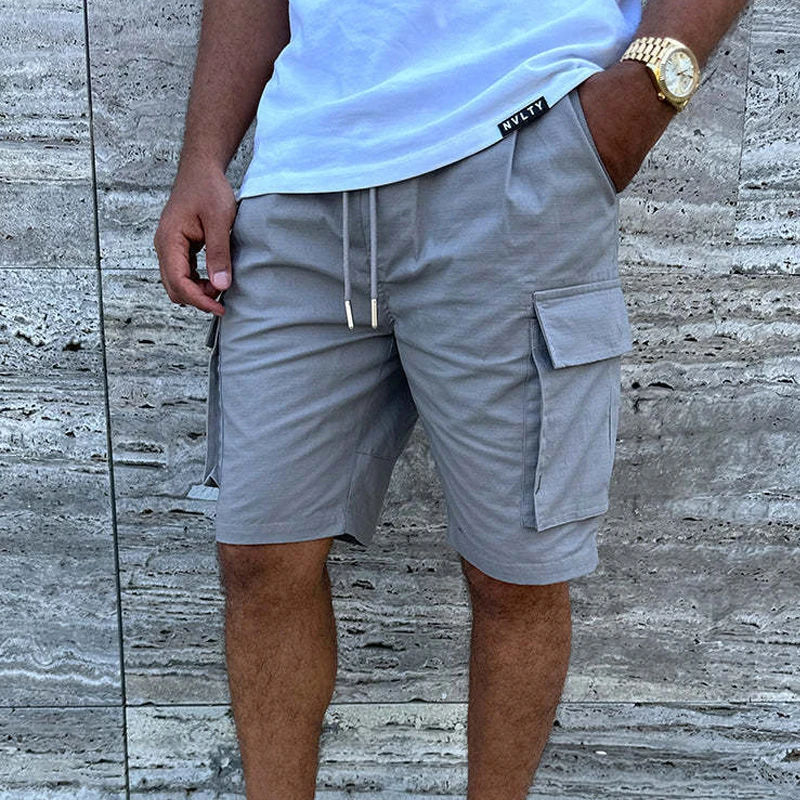 

High Street Men's shorts New summer sports casual Multiple pockets cargo shorts Gym Running Basketball Training five point pant