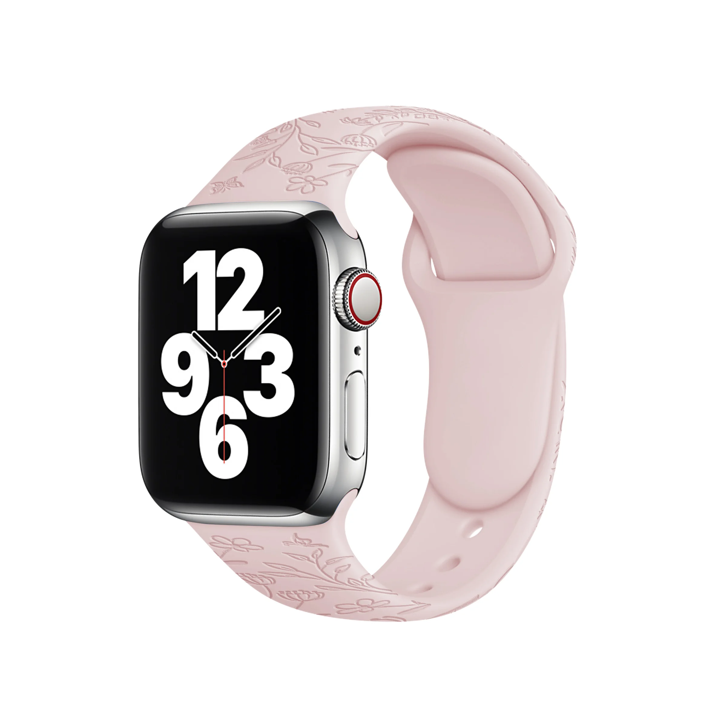 Ремешок силиконовый для Apple watch band 44 мм Ultra 49 40 38 42 41 45 браслет iWatch 8 7 6 SE 5 4 часов -