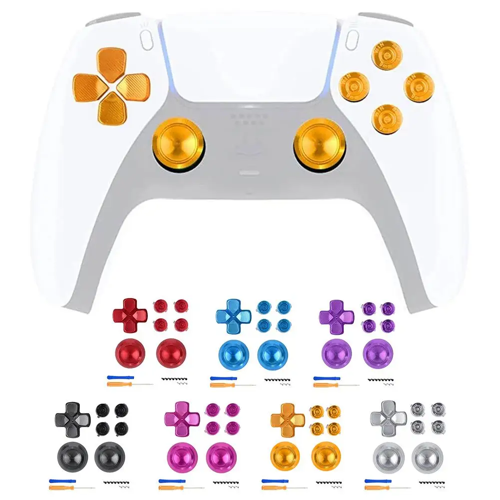 

Aluminum Alloy Gamepad Replacement Button Set Handle Joystick Modified Accessories Compatible For Ps5