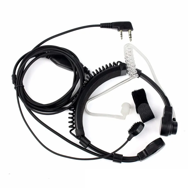 

PTT Earphones Throat Microphone Mic Earpiece Headset 6.0*5.0mm Extendable