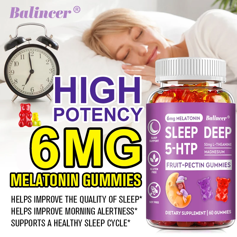 

Balincer Natural Melatonin Sleep Gummies with B6 Helps Fall Sleep Naturally, Optimal Sleep Support, Natural Sleep Aid Supplement