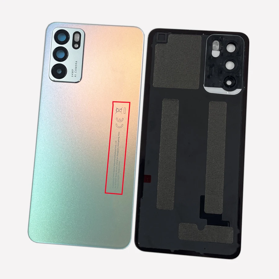 A +++ Крышка батарейного отсека задняя крышка корпуса для OPPO Reno 6 5G Reno6 с логотипом