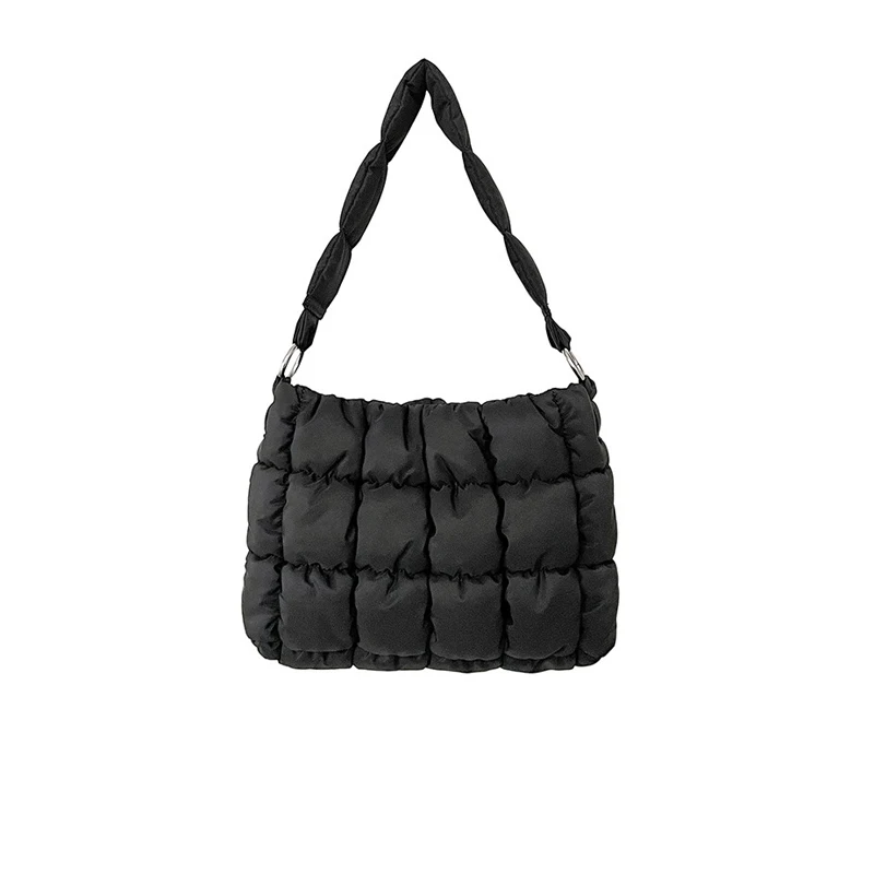 

Новинка 2022, нейлоновая сумка на плечо с подкладкой, простроченная сумка с клапаном, брендовые дизайнерские маленькие женские сумки, клетчат...