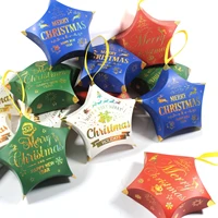 10pcs christmas candy box chocolate packaging boxes new year party kids gift favor santa claus christmas tree pendant supplies