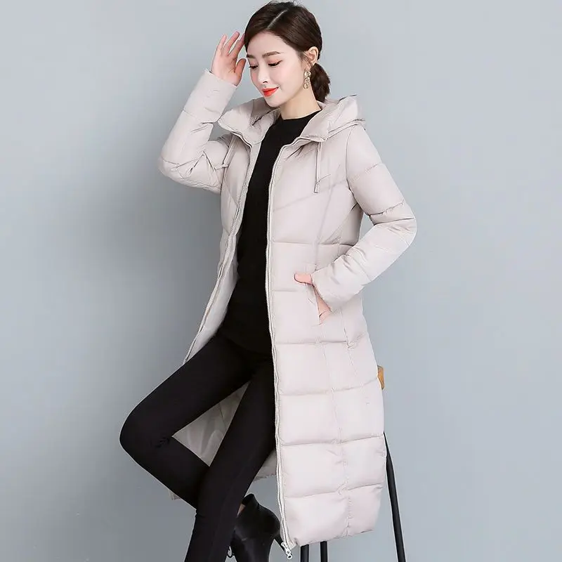 2023 New Women cotton-padded Coat Medium Long Jacket Large Winter Jacket Hooded Coat Thick overcoat