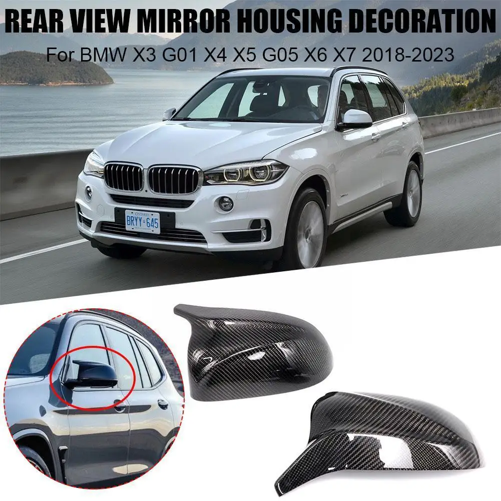 

Upgrade M Style Shells Rearview Cap High-quality for BMW x3 x4 x5 x6 x7 G01 G02 G05 G06 g07 18-22 Real Carbon Fiber Mirror E0W0