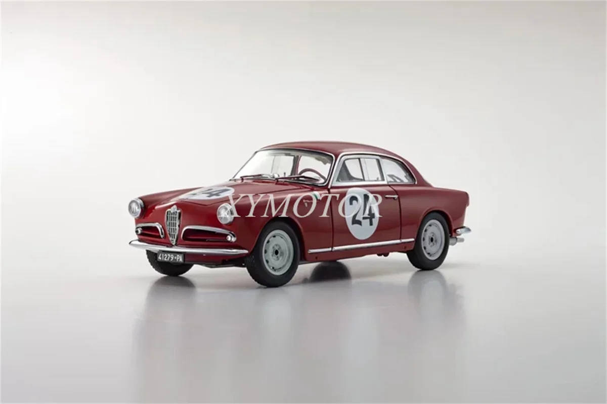 Модель автомобиля KYOSHO 1/18 для Alfa Romeo Giulietta SV 1958 Targa Florio #24 литые модели красные