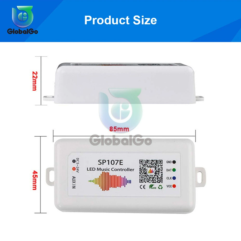 Bluetooth-совместимый полноцветный светодиодный пульт управления SP107E RGB с