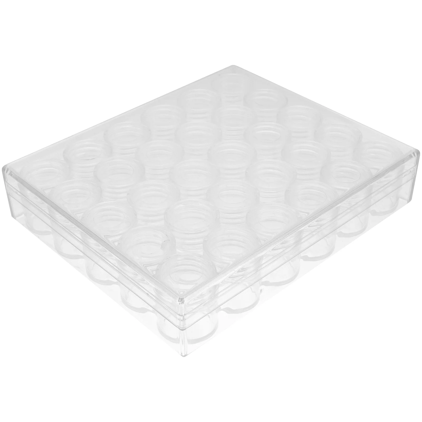 

Transparent Plastic Storage Box Portable Classified Organizer Storage Box with Fixed Dividers