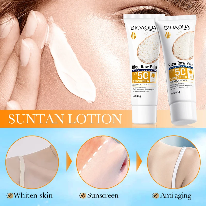 Фото Солнцезащитный крем для лица SPF 50+, защита для тела, солнечный лосьон, долговечный, нежирный, предотвращает солнечные ожоги, защита от ультрафиолета, солнцезащитный крем №3