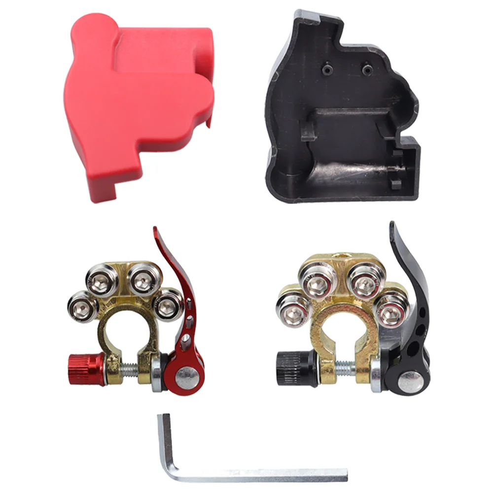 

Car Battery Terminal Connector, 4 Way Positive and Negative Pole Quick Release Terminal Clip