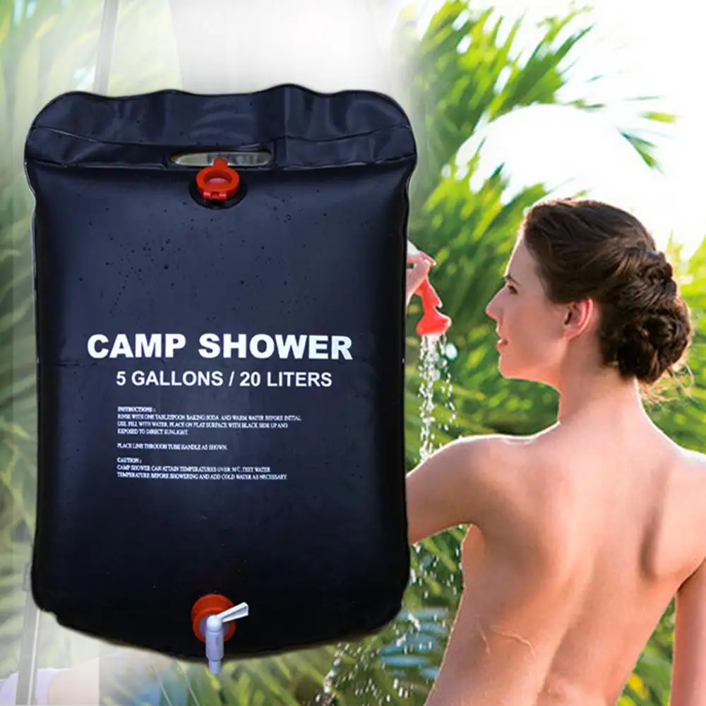 

20L Camping Shower Bag Solar Energy Heated Portable Folding Outdoor Travel Picnic Camping Hiking Climbing Bath Bag PVC Water Bag