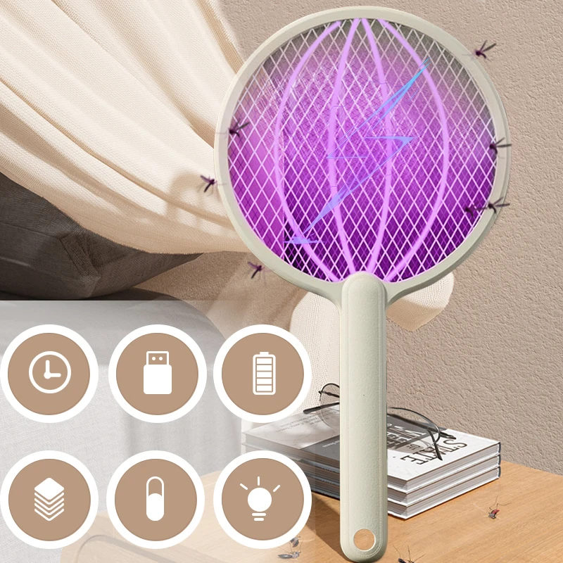 

Electric Mosquito Killer Lamp USB Charging Bug Zapper Trap Flies Fly Swatter With UV Light Flies Swatter Killer Mosquito Trap