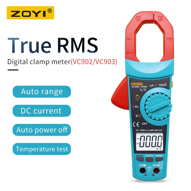 

ZOYI VC903 VC902 High Precision Multimeter 6000 True RMS Digital Clamp Meter Ac/Dc Current Voltage Automatic Range Capacitance