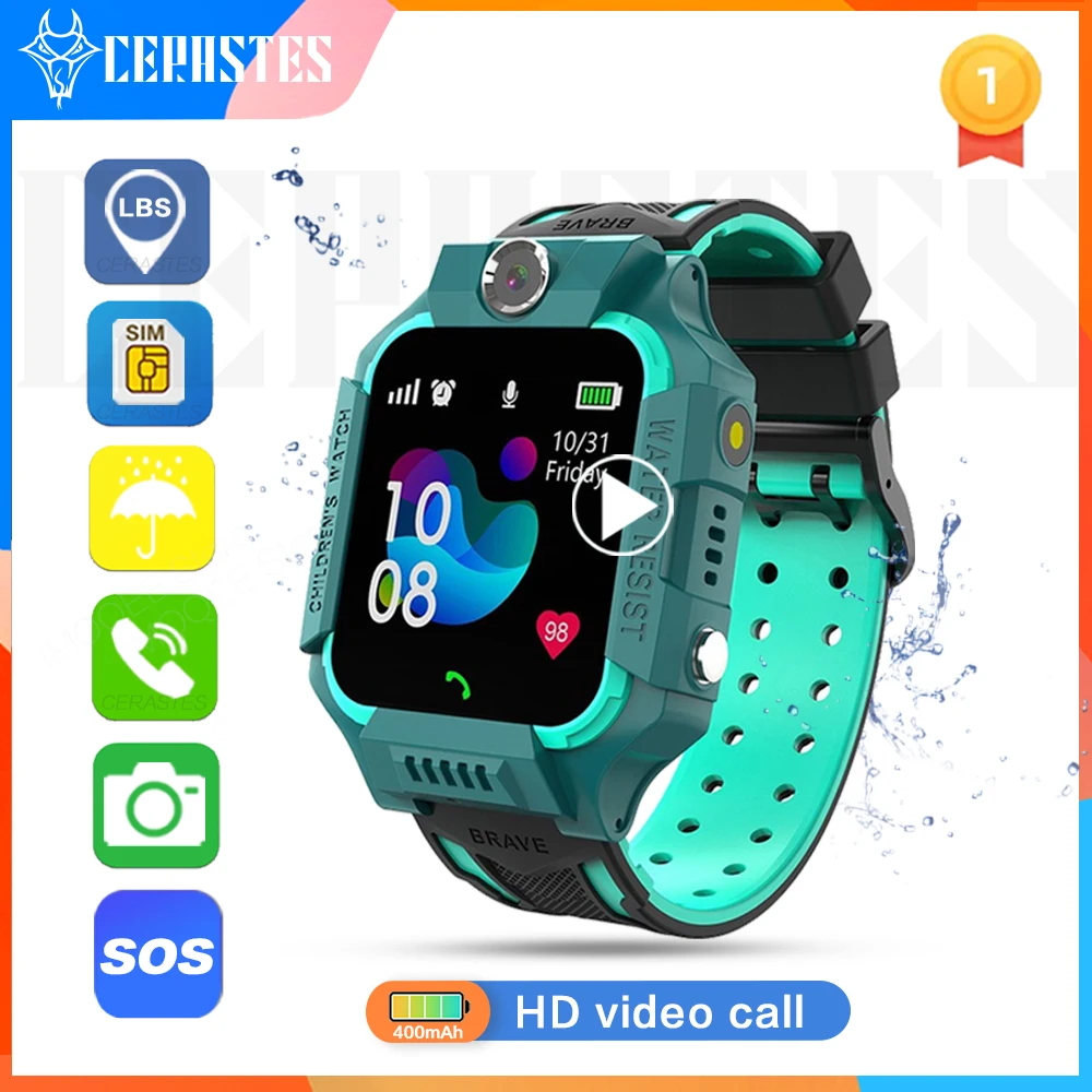 Смарт-часы для детей с GPS SOS Call Phone Watch Smartwatch использованием сим-карты Фото