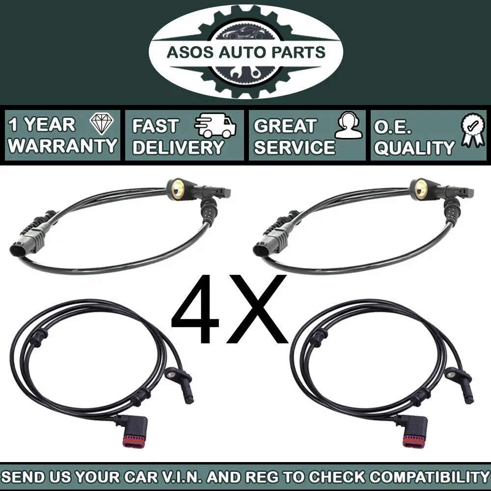 

4X ABS SPEED SENSOR Fits M-BENZ CLS C219 E-CLASS W211 S211