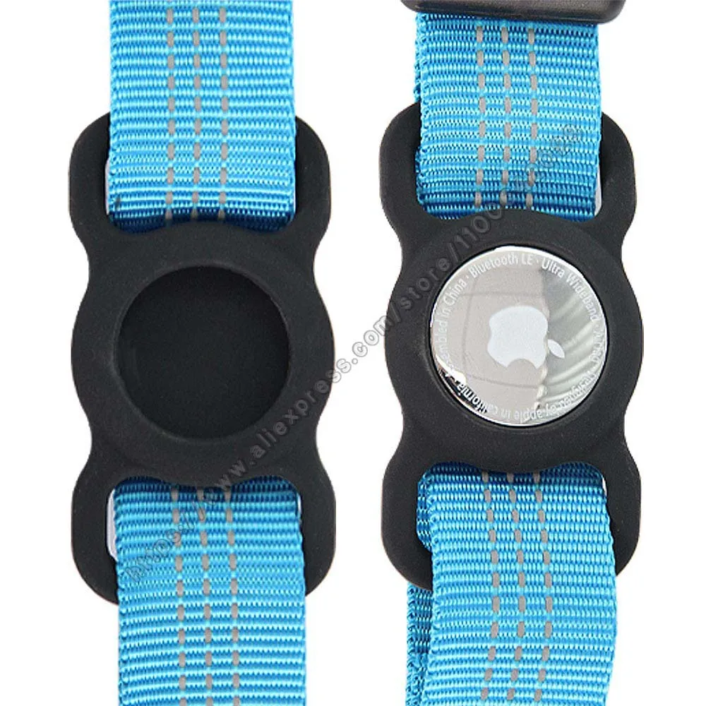 Нейлоновый ошейник для собак Airtag Регулируемый силиконовый чехол Apple