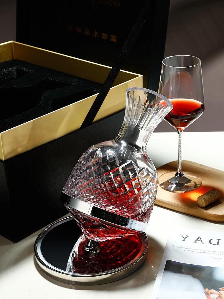 

Стеклянный Хрустальный графин, вращающийся диспенсер, Европейский бытовой высококачественный резной стакан, винный горшок