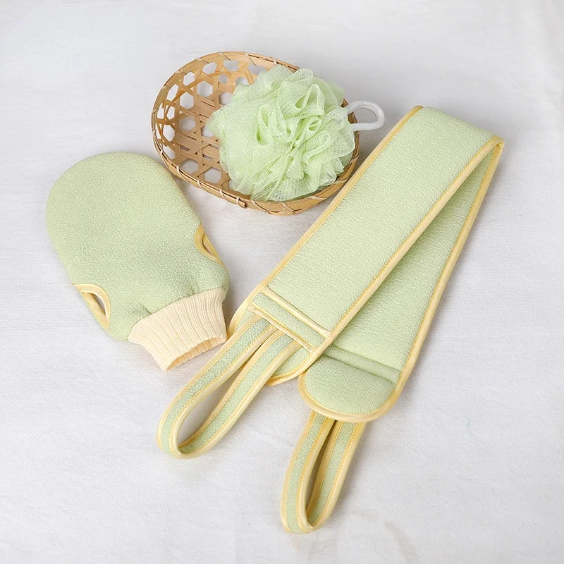 

3PCS Body Cleaning Washcloth Soft Brush Exfoliating Skin Towel Bath Gloves Scrub Frosted Thickening Suit for Home Hotel Bathroom
