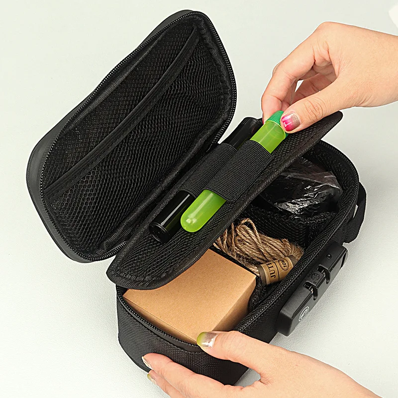 

Odor Smell Proof Cigarette Smoking Stash Pipe Bag with Combination Lock Tobacco Jar Bottle Case