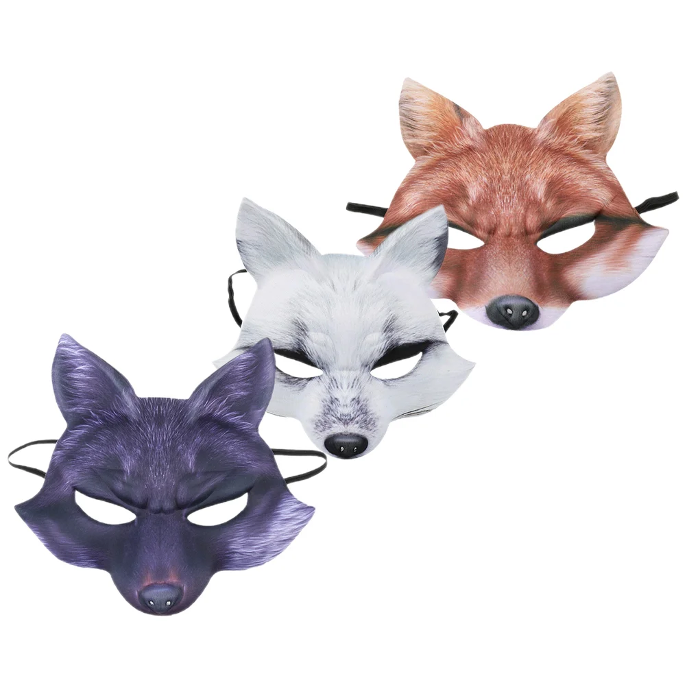 3 шт. маска лисы на Хэллоуин декор фестиваль косплей карнавал вечеринка