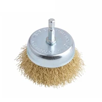 50mm steel wire brush brass plated wheels brushes drill rotary tools metal rust removal polishing brush