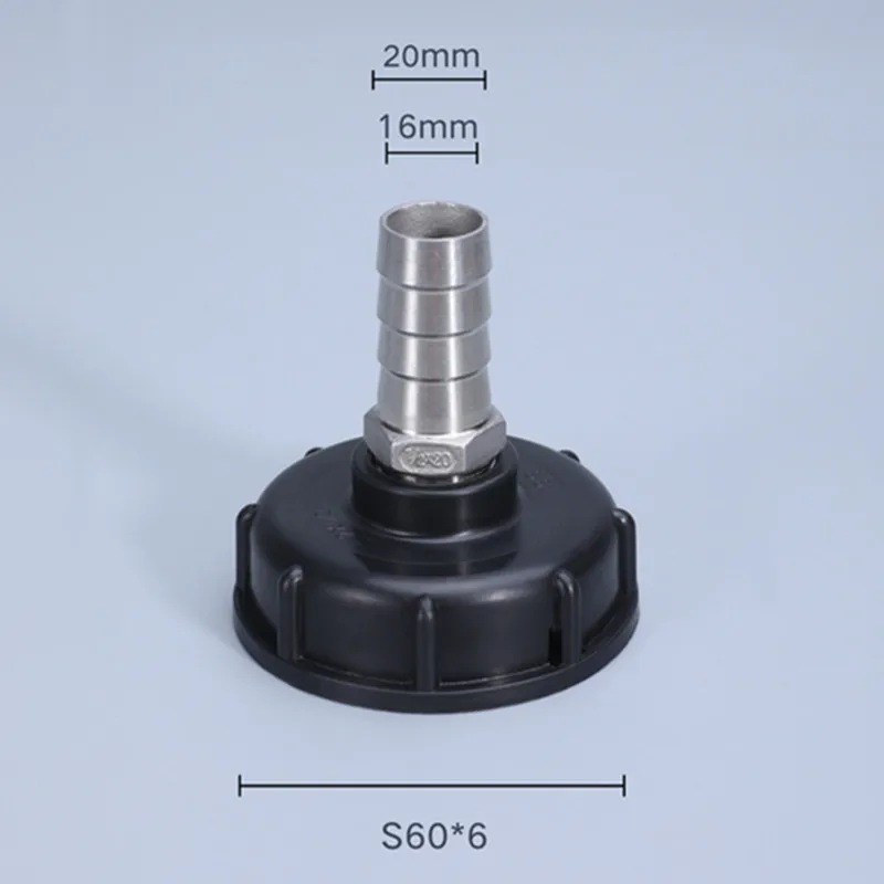

1PCS S60*6 Coarse Thread to 20mm IBC Tank Adapter Garden Hose Pipe Connector Durable Drain Connector Tool