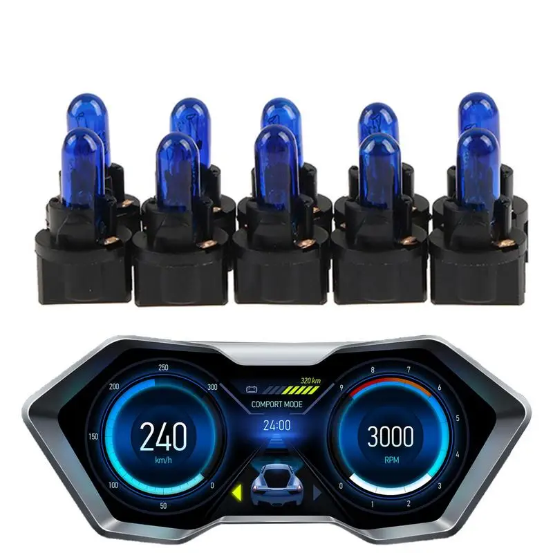 

T5 лампы для автомобиля, автомобильный фонарь, фонарь для приборной панели, 10 шт.