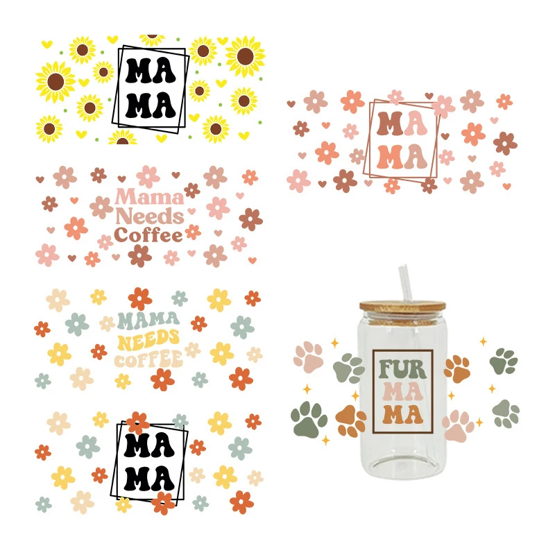 

16 Oz Cup Uv Dtf Transfer Sticker Diy Waterproof High Temperature Resistance Decals