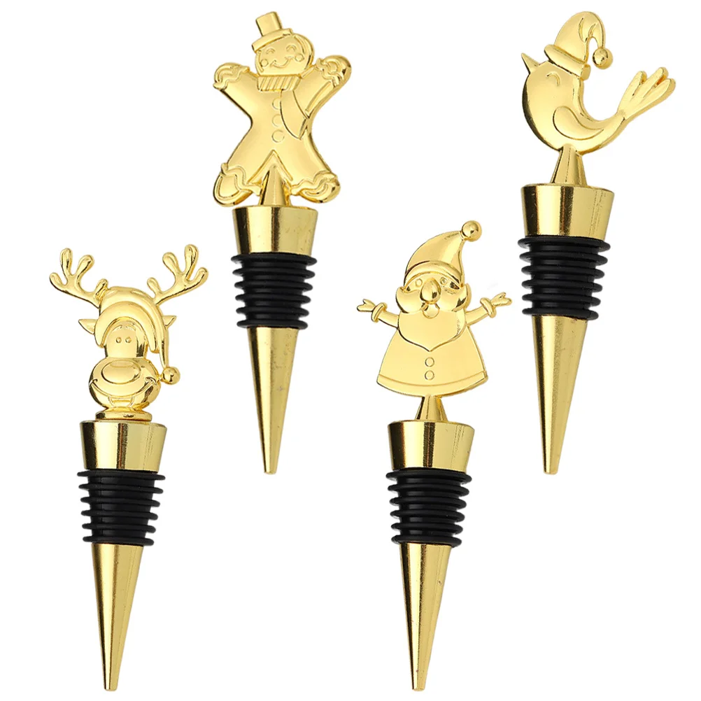 

Bottle Stopper Plug Christmas Stoppers Xmas Party Bottles Capsealing Favors Vacuum Supplies Champagne Santa Beverage Gifts Pump
