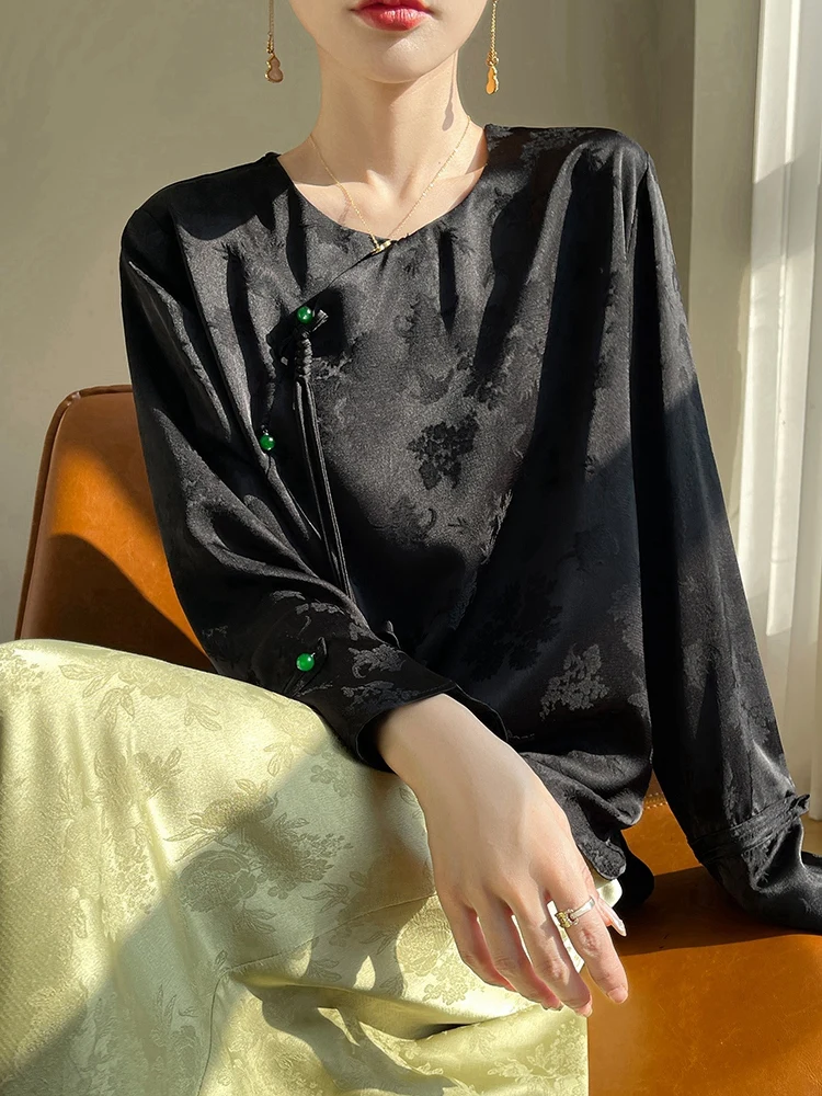 Новый китайский топ женская футболка с косой планкой свободный пуловер