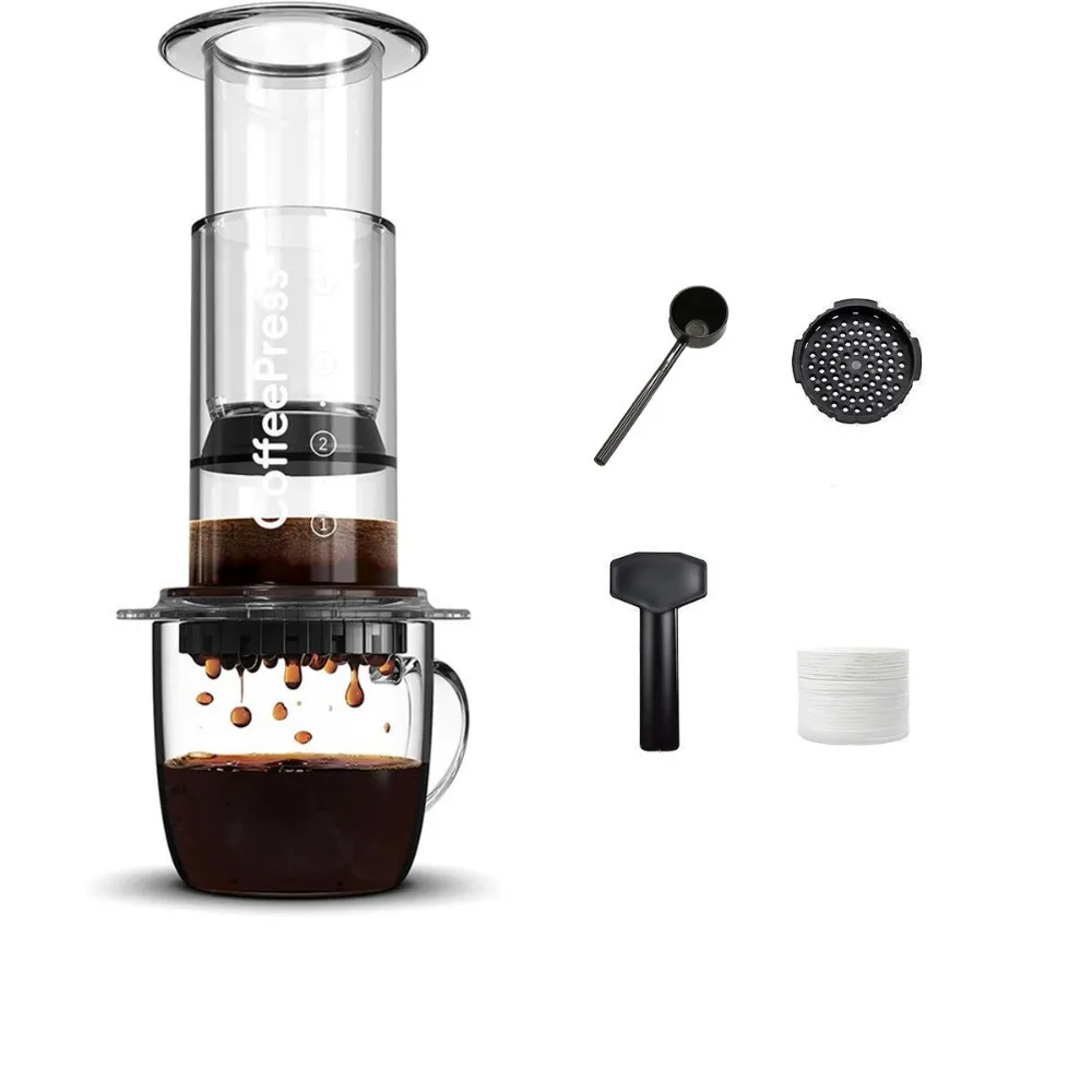 

Прозрачный портативный кофейник