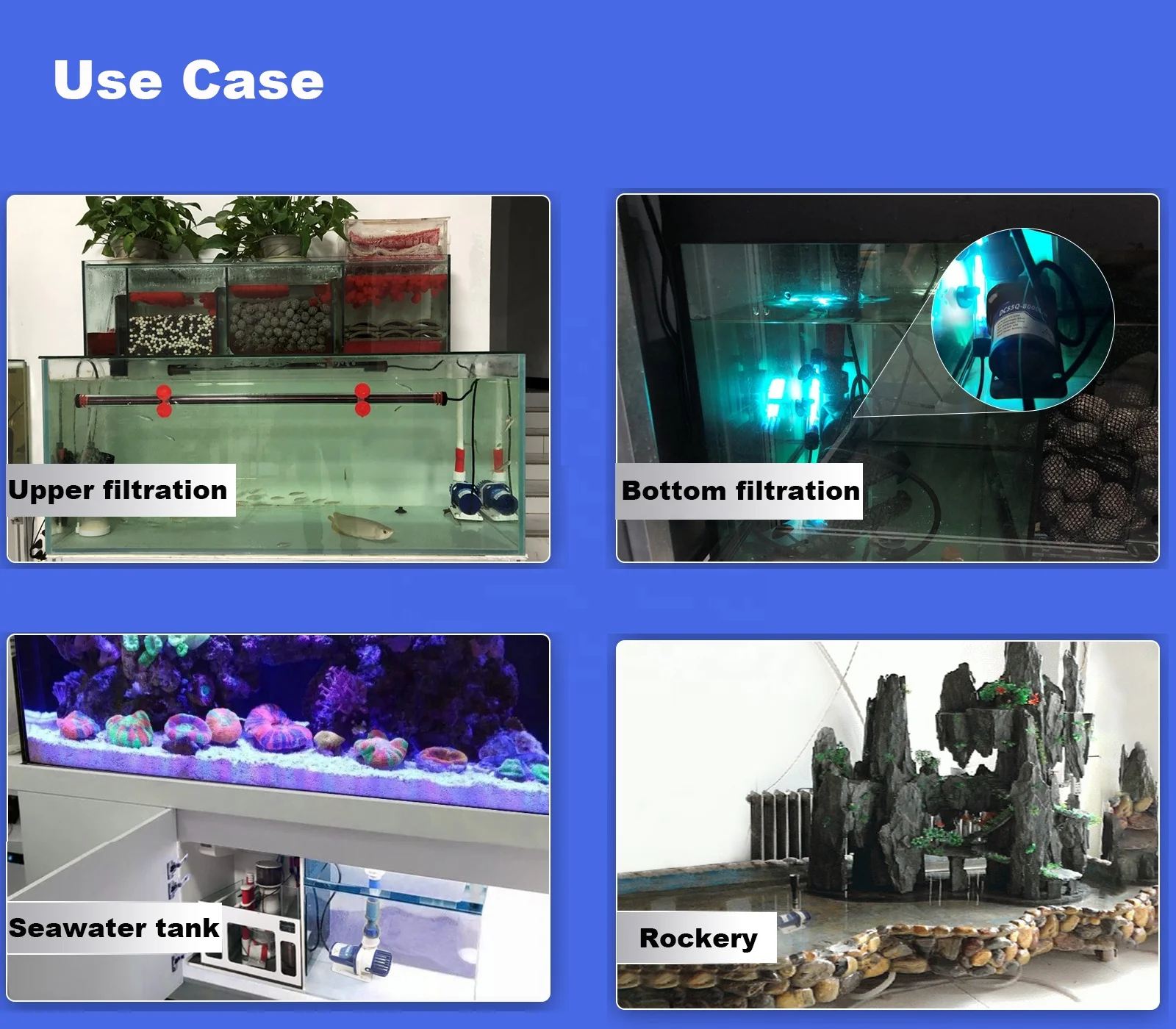 ZKSJ 24 В 100 Вт 12000 л/ч аквариумный погружной водяной насос для рыбного пруда рокарий