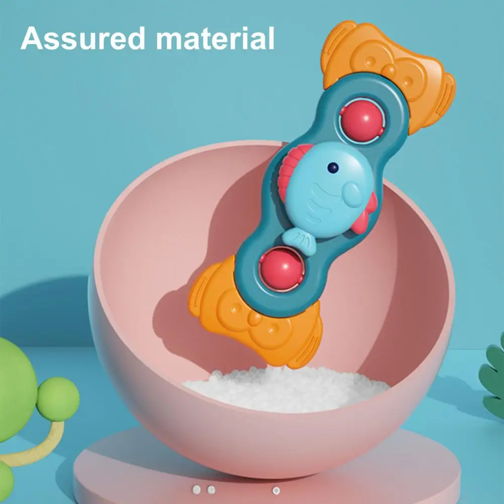 

3Pcs Baby Rattle Toys Pocket-Size Baby Teething Toys with Suction Cup Cartoon Sucker Spinner Baby Bath Toy Entertainment