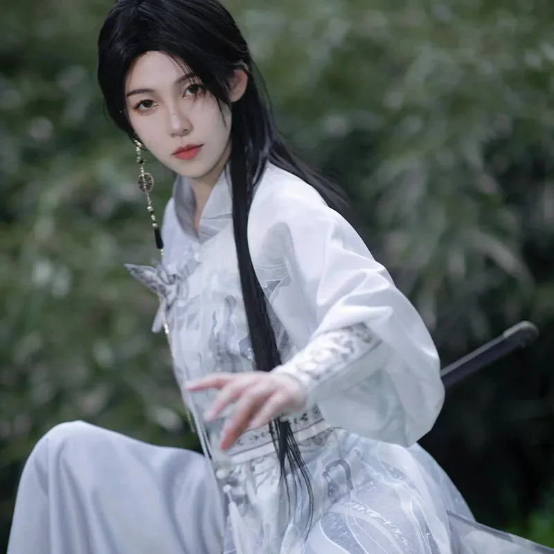 Lingyun оригинальный ханьфу в китайском стиле Улучшенный халат с круглым вырезом